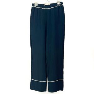 Marni Navy Satin Pull‎ On Pajama Pants - 40 / 4